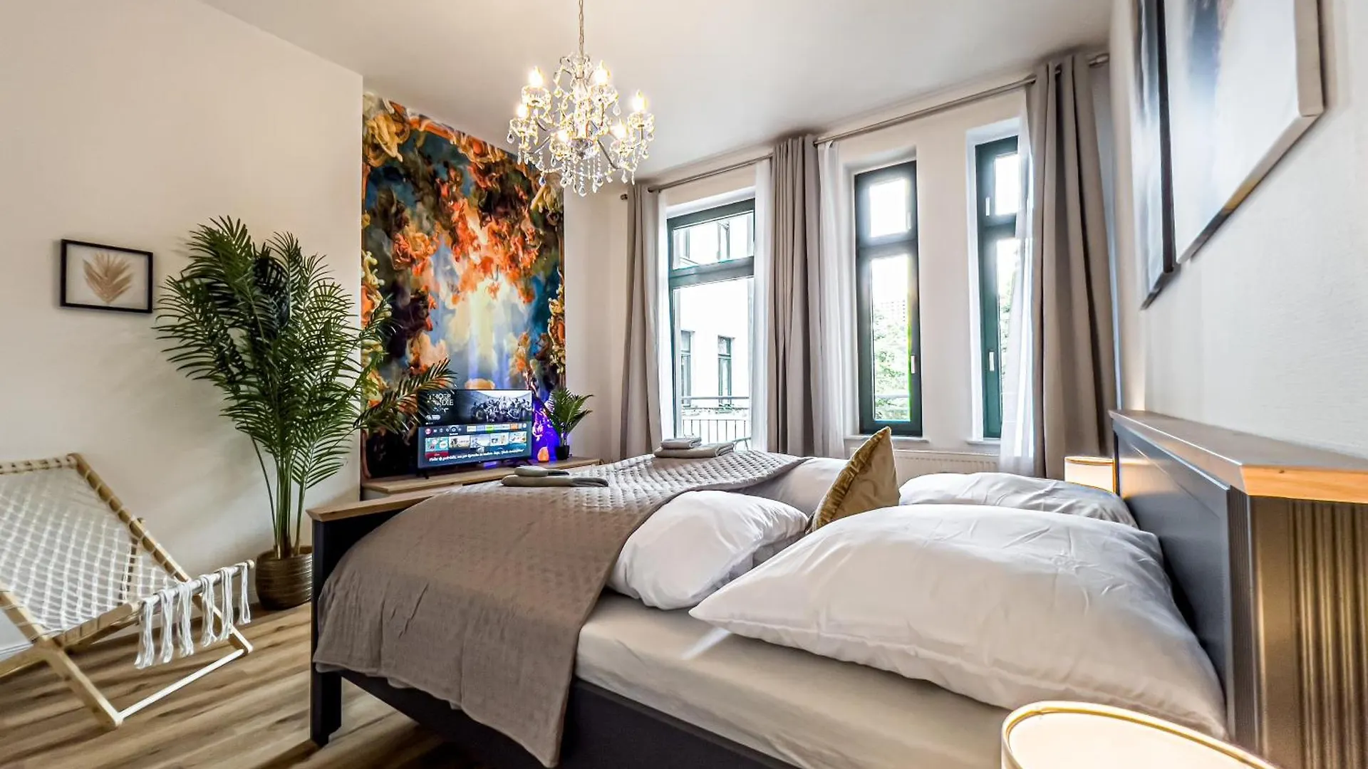Apartment Grosse 3 Schlafzimmer Unterkunft Mit Kueche, Bad, Waschmaschine & Balkon Am Zoo Leipzig Germany